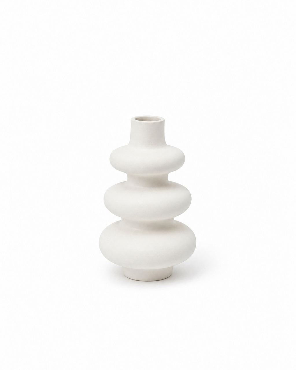 SET TRAY ROUND WITH VASES (PURE)