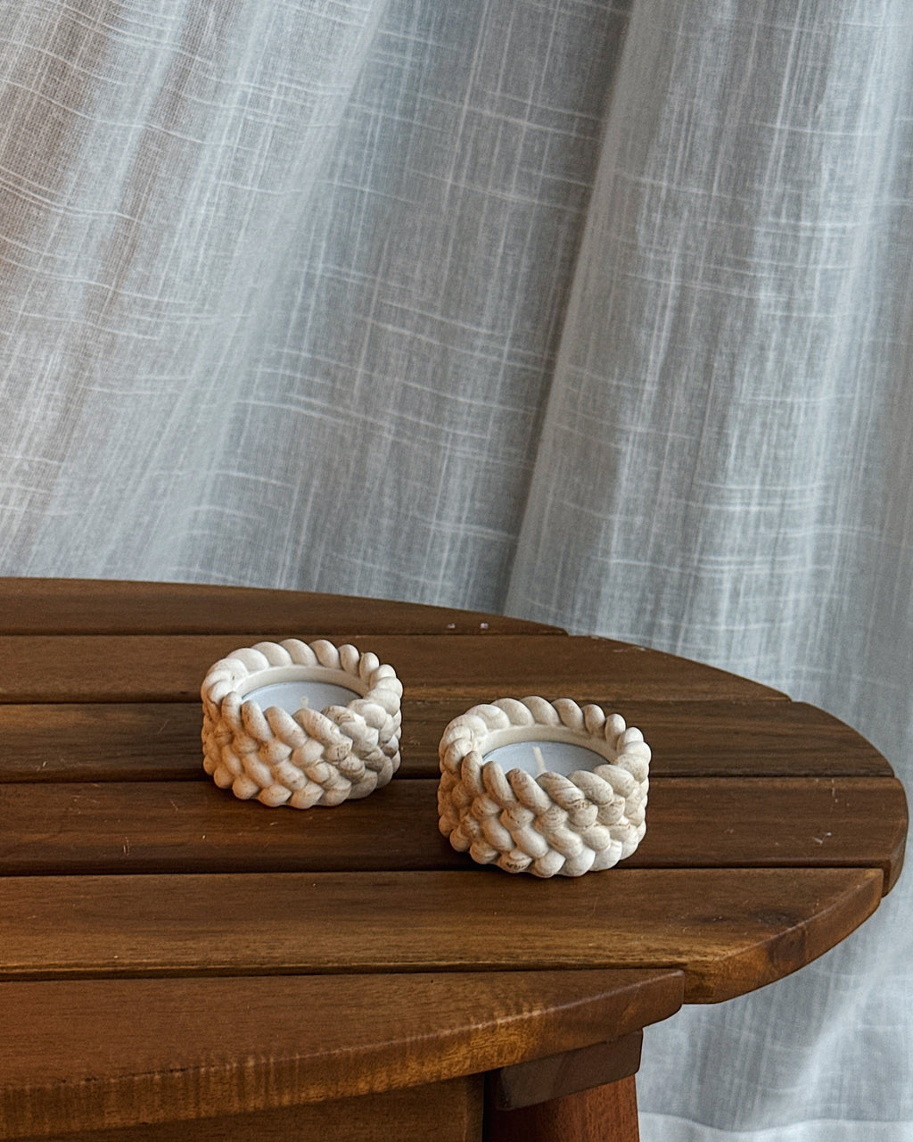 SET TRAY LONG WITH CANDLE BRAIDS (DUNE)
