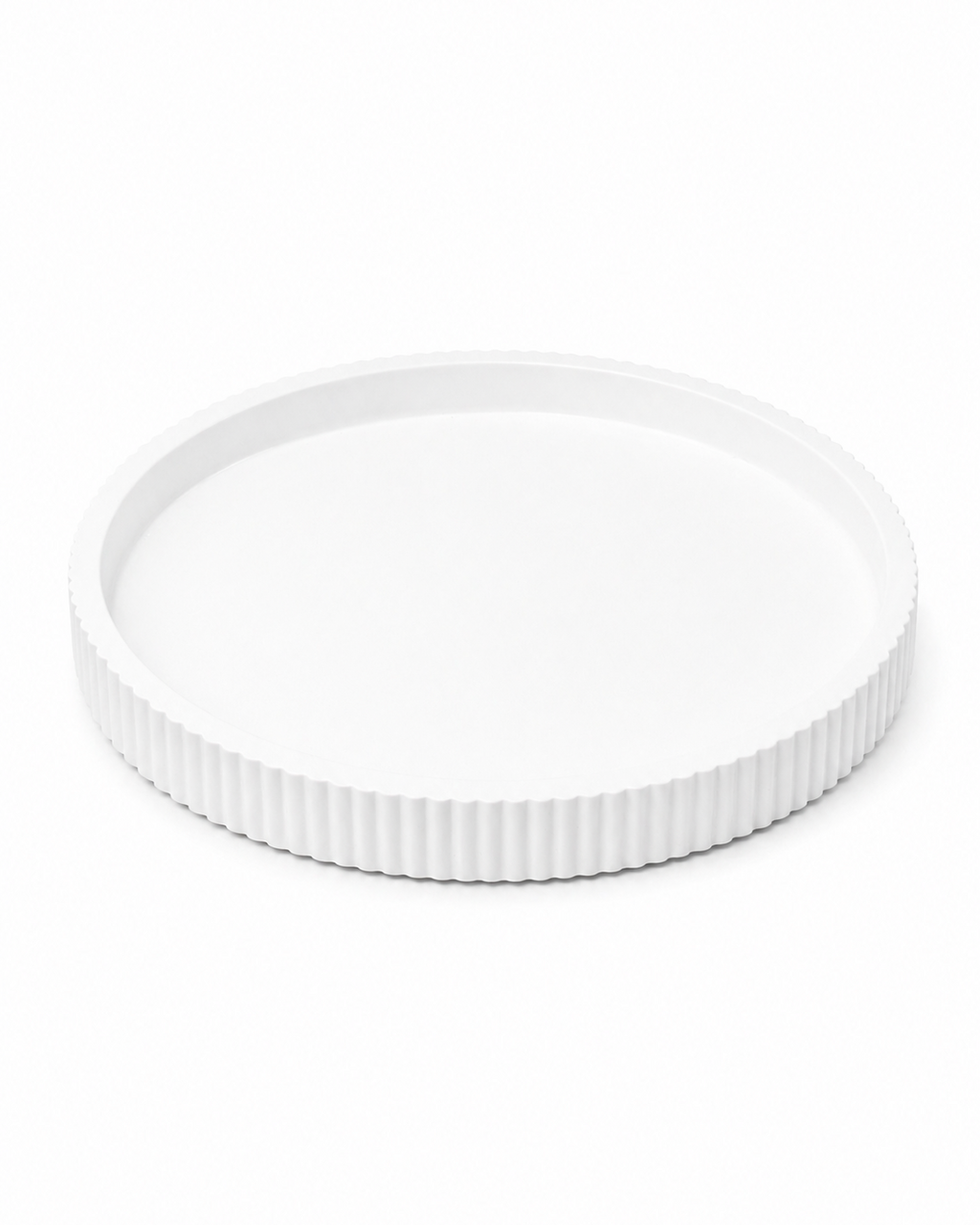 SET TRAY ROUND WITH VASES (PURE)