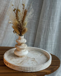 SET TRAY ROUND WITH VASE (DUNE)